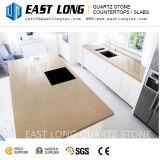 Granite Color Artificial Quartz Stone Slabs for Vanity Tops with Solid Surface
