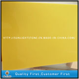Pure Quartz Color Yellow Artificial Quartz Stone for Kitchen Countertop