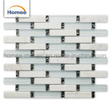 Modern Bathroom White Sliver Tile Design Stone Glass Mosaic Tile