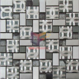 Stainless Steel with Pattern Mix Crystal Mosaic Tile (CFM919)