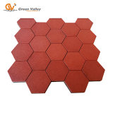 EPDM/SBR Safety Hexagon Rubber Tiles for Outdoor Play Area