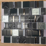 European Style Black Glass and Marble Mosaic Tile for Wall