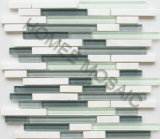 Living Room Glossy Strip Shiny Brick Gray Color Glass Stone Mosaic