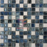 Dark Blue Glass Crystal Marble Mosaic Tile (CS237)