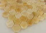 Honey Onyx Beige Marble Mosaic Tile Honed
