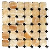 Honey Onyx Octagon Mosaic Tile Premium Tile