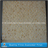 Natural Stone Mosaic / Marble Mosaic Floor Tiles / Beige Marble Mosaic