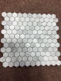 Hexagon Gold Calacatta Polished / Honed Marble Stone Mosaic