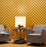 Golden Mosaic Pattern Tile for Wall Decoration (HMP650)