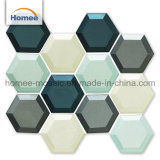 Sculptured Hexagon Glass Mosaic Tiles Hexagon Glass Mosaic Tiles
