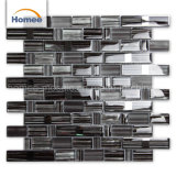 Hot Sale Hand Painted Indoor Black Glass Mosaic Tile