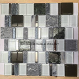 European Style Black and White Glass and Marble Mosaic Tile for Wall
