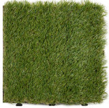 Permeable Backing Plastic Grass Floor Tile for Sports Field and Balcony