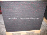 1000x1000x15mm Black With Red Speckle Rubber Gym Tile