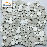 Hot Sale Designer Grey Mix Round Shape Marble Mosaic Tiles