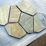 Natural Yellow Slate Tiles on Mesh (SSS-50)