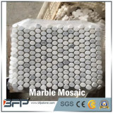 Nature Stone Round Shape White Marble Mosaic for Bathroom Tile