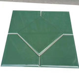 New Arrival 100X100mm Green Color Small Size Floor Wall Decoration Glazed Ceramic Bathroom Tile (LM1117)