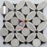 Flower Shape Water Jet Marble Mosaic Tile for Floor and Wall Use (CFW70)