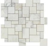 Best Popular Calacatta Gold Marble Mini Versailles Mosaic Tile for Backsplash
