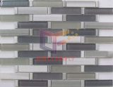 Grey Strip Marble and Glass Splash Mosaic (CFS704)