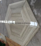 Polished Hexagon Shape White Wood Marble Tile for Flooring and Wall