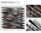 Wholesale Latest Designed Crackle Mosaic Tile Mixed with Glass&Metal