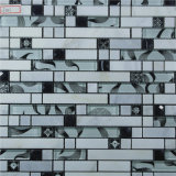 Hot Sale 8mm Thick Mixed Color Crystal Glass and Marble Stone Mosaic for Swimming Pool