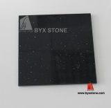 Black Crystal Artificial Stone Quartz for Tile / Countertop