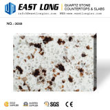 White with Little Brown More Sparkling Glass Quartz Stone