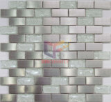 Grind Face Stainless Steel with Cracked Crystal Mosaic Tiles (CFM835)