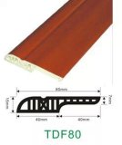 Interior Decoration Materials of Flooring Accessories at Wood Coated Plastic PVC Skirting Board