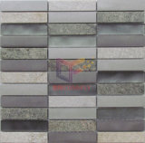 Matt Face Glass with Aluminium and Stone Mosaic (CFA104)