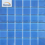High Quality Pure Blue Color Square Shape Pool Mosaic Tile