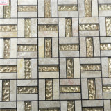 Good Price Gold Color Glass Mixed Stone Mosaic for Interior Wall