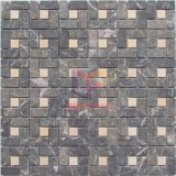 Square Marble Mix Beige Stone Cubes Mosaic Tile (CFS1122)