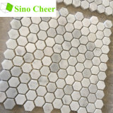 Small Hexagon White Marble Mosaic Tiles