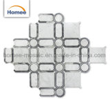 Interior Wall Decorative Carrara White Basketweave Marble Mosaic Tile