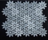 Natural Stone Marble Sunflower Water Jet Design Mosaic Tile