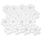 Direct Factory White Marble Pattern Sun Flower Mosaic Floor Tiles