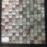 Red Ice Cracked Glass Mosaic Tile