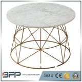 Round Shape White Marble Table Tops for Coffee