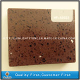 Customized Engineered Brown Artificial Quartz Stone for Countertops