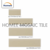 Chinese Factory Price Beige Strip Glass Mosaic Tiles