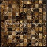 Customized Dark Emperador Marble Mosaic Wall Tile for Bathroom Decoration