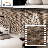 Top Selling New Crackle Designed Indoor Decoration Glass Stone Mosaic Tile