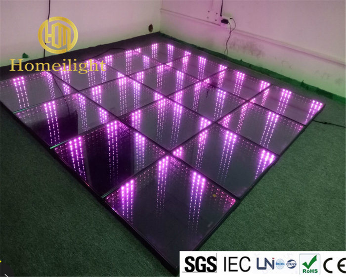 3D Mirror Abyss Dancing Panel LED Dance Floor Starlit Dance Floor for Stage Party Wedding Events Show