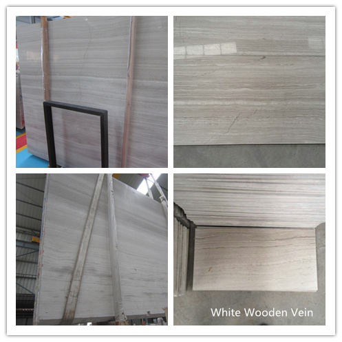 High Polishing White Wooden Vein Marble for Floor Tiles
