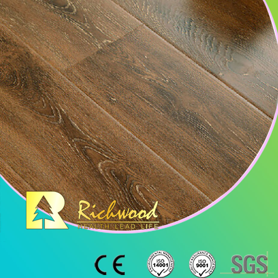 Commercial 8.3mm AC4 Embossed Oak Waxed Edge Laminate Flooring