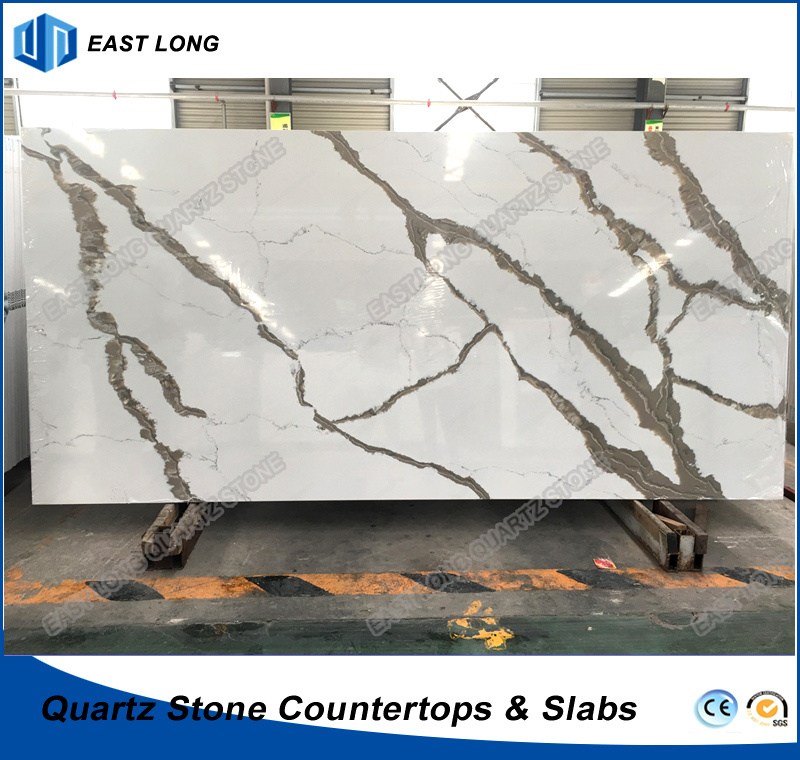 Wholesale Quartz Stone Building Material for Home Decoration with High Quality (Calacatta)